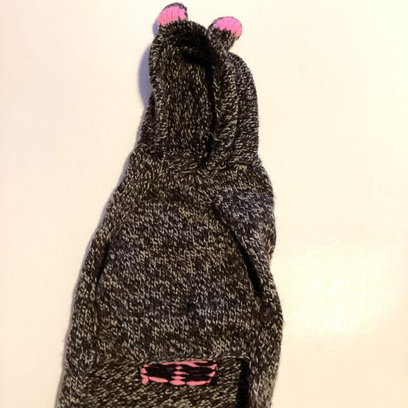 Dog Knitted Coat With Hood Pet Clothing Pig Face Graphic - Picture 3 of 6